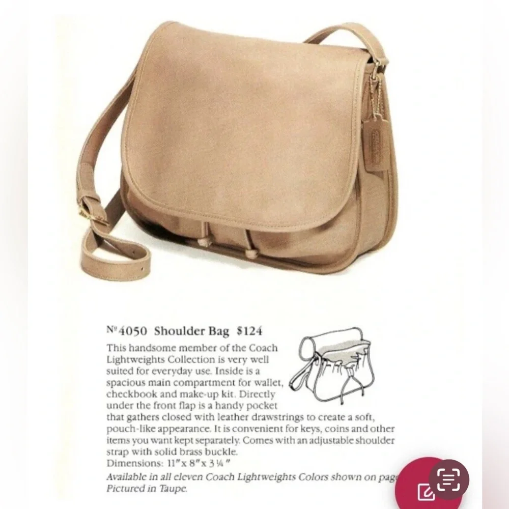 The Coach Lightweights Collection 4050 Vintage Leather Bag - Picture 15 of 17